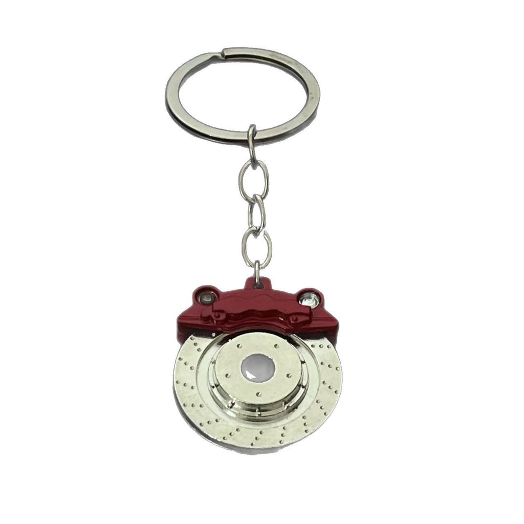 Creative Gift Brake Disc Wheel Hub Caliper Metal Keychain Car Modification Waist-Hanging Key Ring Chain Pendant with Engraving