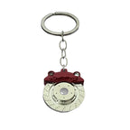 Creative Gift Brake Disc Wheel Hub Caliper Metal Keychain Car Modification Waist-Hanging Key Ring Chain Pendant with Engraving
