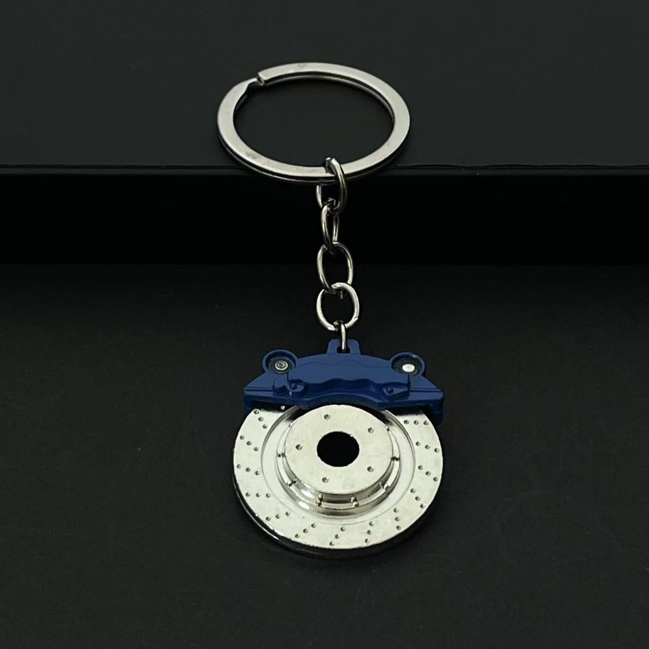 Creative Gift Brake Disc Wheel Hub Caliper Metal Keychain Car Modification Waist-Hanging Key Ring Chain Pendant with Engraving
