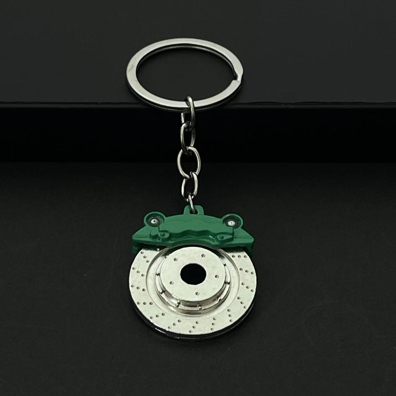 Creative Gift Brake Disc Wheel Hub Caliper Metal Keychain Car Modification Waist-Hanging Key Ring Chain Pendant with Engraving